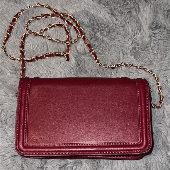 Badgley Mischka Maroon Crossbody Purse - Picture 5 of 9